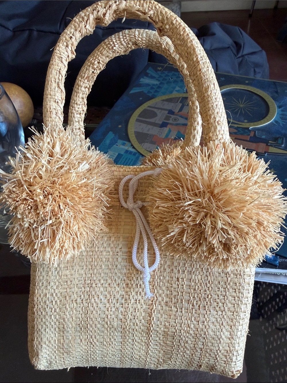 Shebobo straw mini bag.  Artisan created.  New without tags.  Please note size.